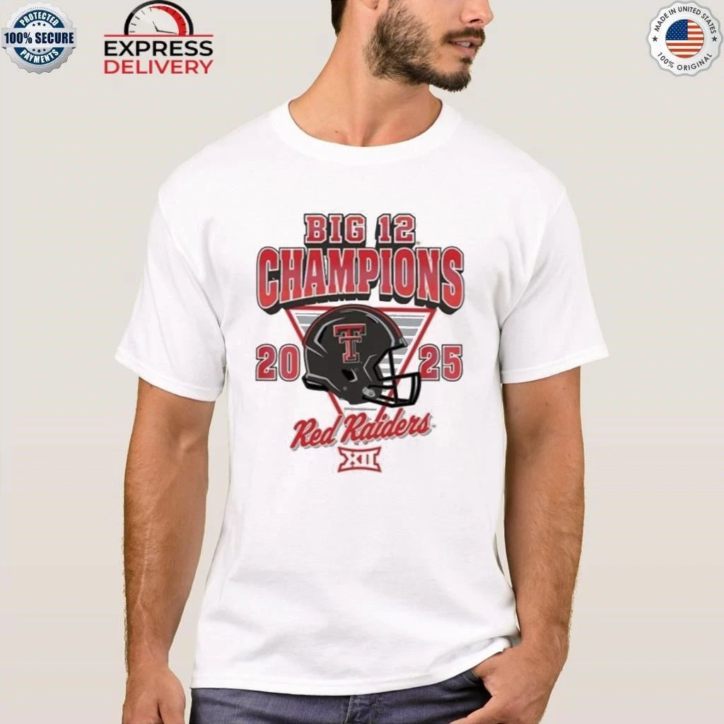 Red Raiders 2025 Big 12 Football Champions HELMET Shirt