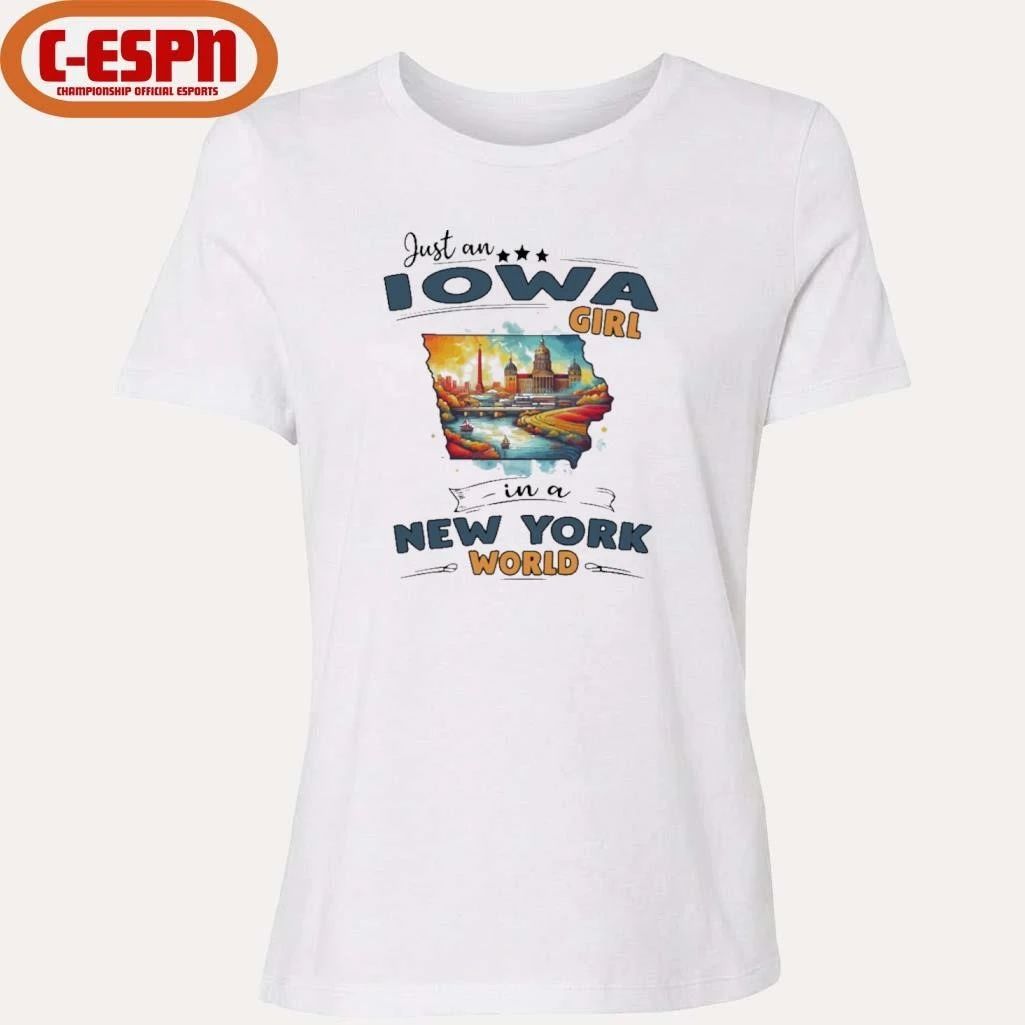 Just An Iowa Girl In A New York World Retro Shirt