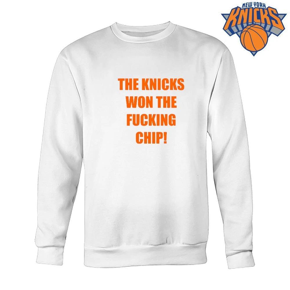 The Knicks Won The Fucking Chip Bold Text Typography New York Knicks Champions NBA 2026 shirt
