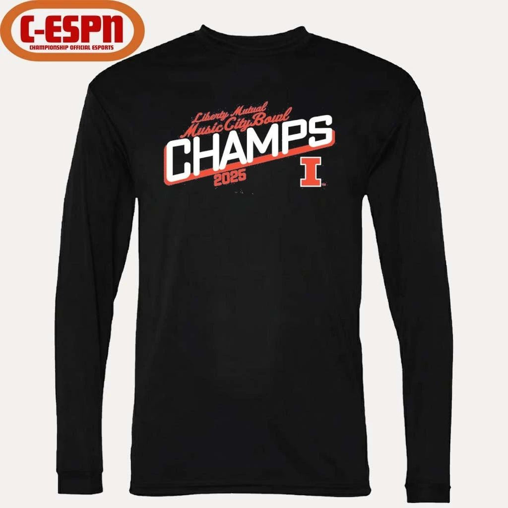 2025 Transperfect Music City Bowl Illinois Champs Shirt