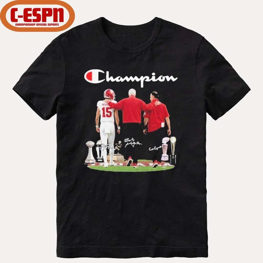 Champion Fernando Mendoza, Curt Cignetti And Bob Knight Indiana Football Shirt