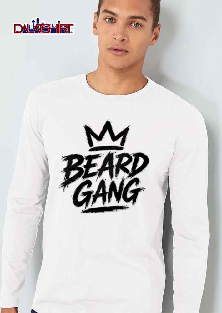 Beard Gang Crown Symbol Brush Stroke Painted Graffiti Typography shirt