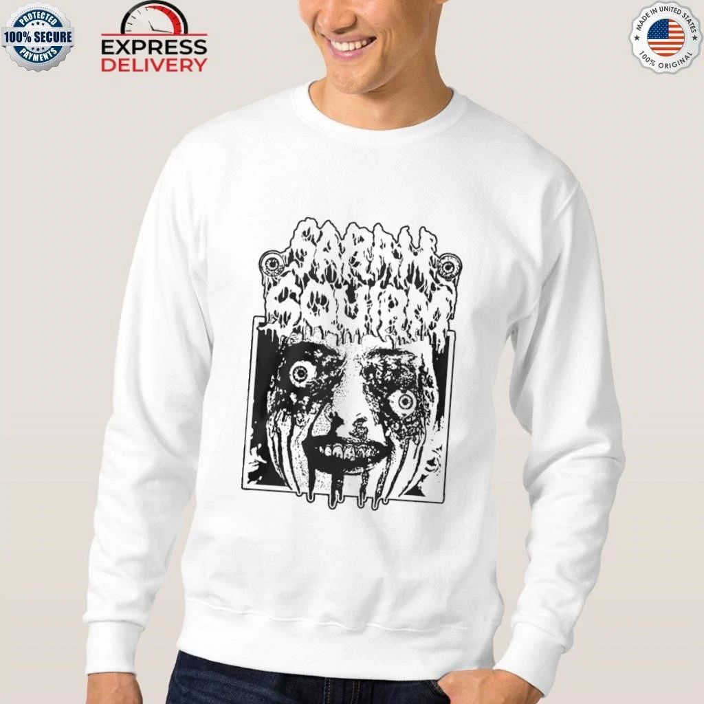 Sarah Squirm Metal Face Horror Shirt