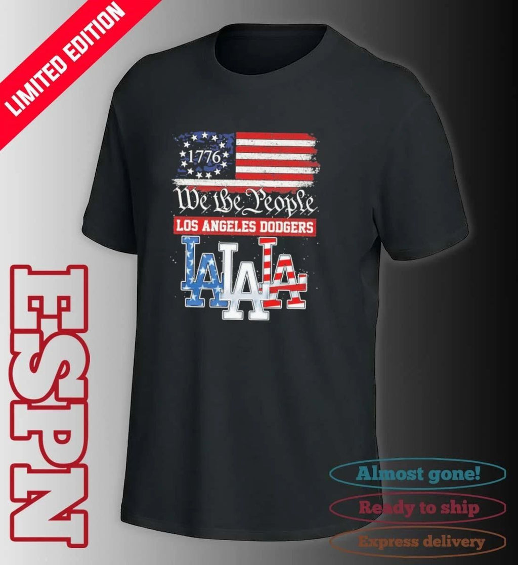We The People Los Angeles Dodgers Red White Blue Shirt