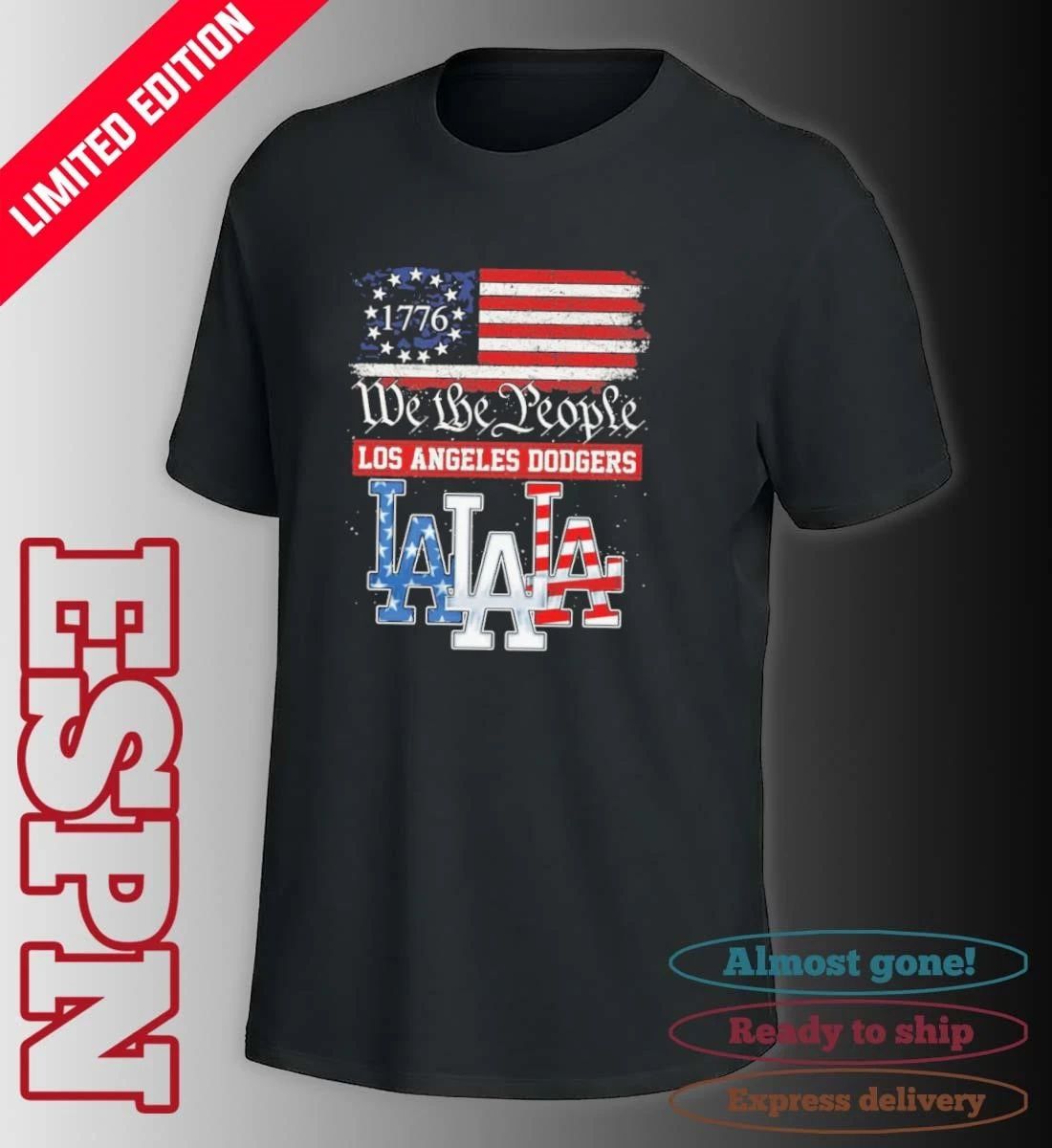 We The People Los Angeles Dodgers Red White Blue Shirt
