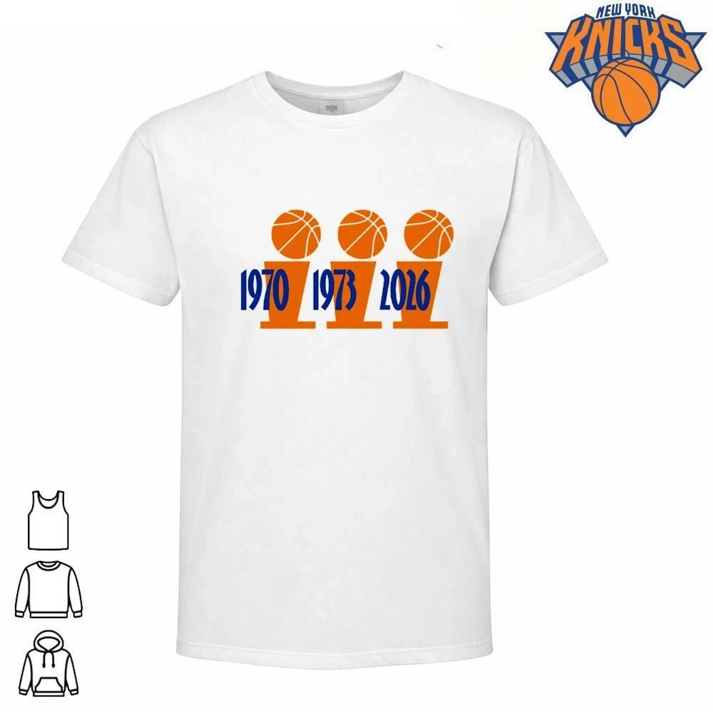 New York Knicks Three Championship Trophies 1970 1973 NBA Finals 2026 Shirt