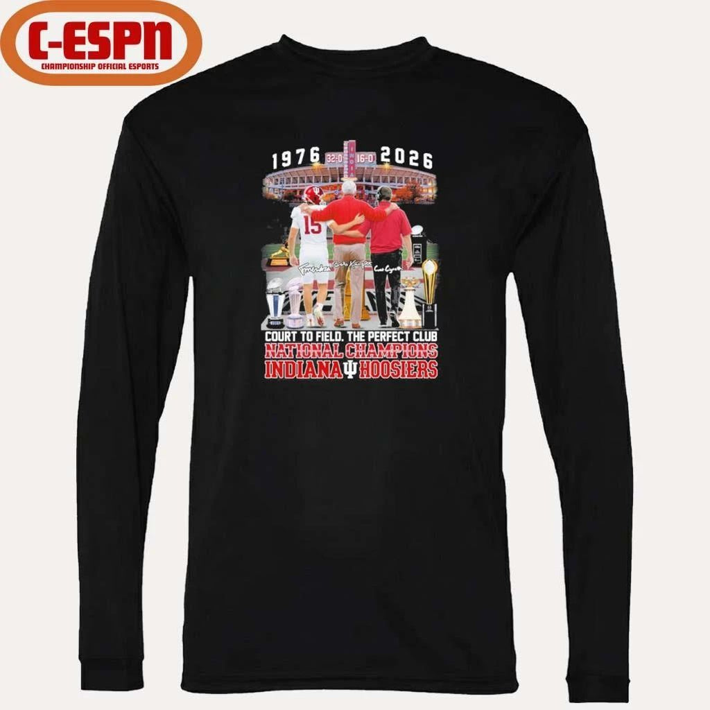 IU Football 1976-2026 Court To Field, The Perfect Club National Champions Shirt