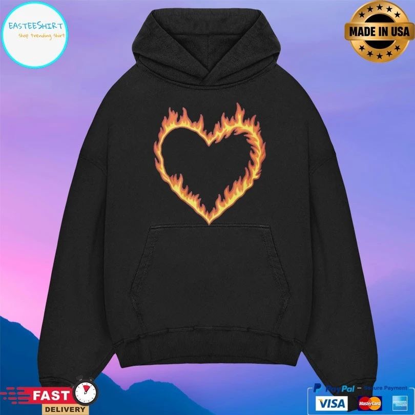 High Potential Morgan Croft Fire Heart T-shirts