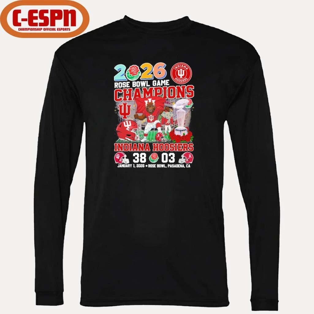 2026 Rose Bowl Game Champions Indiana Beat Alabama 38-3 Shirt