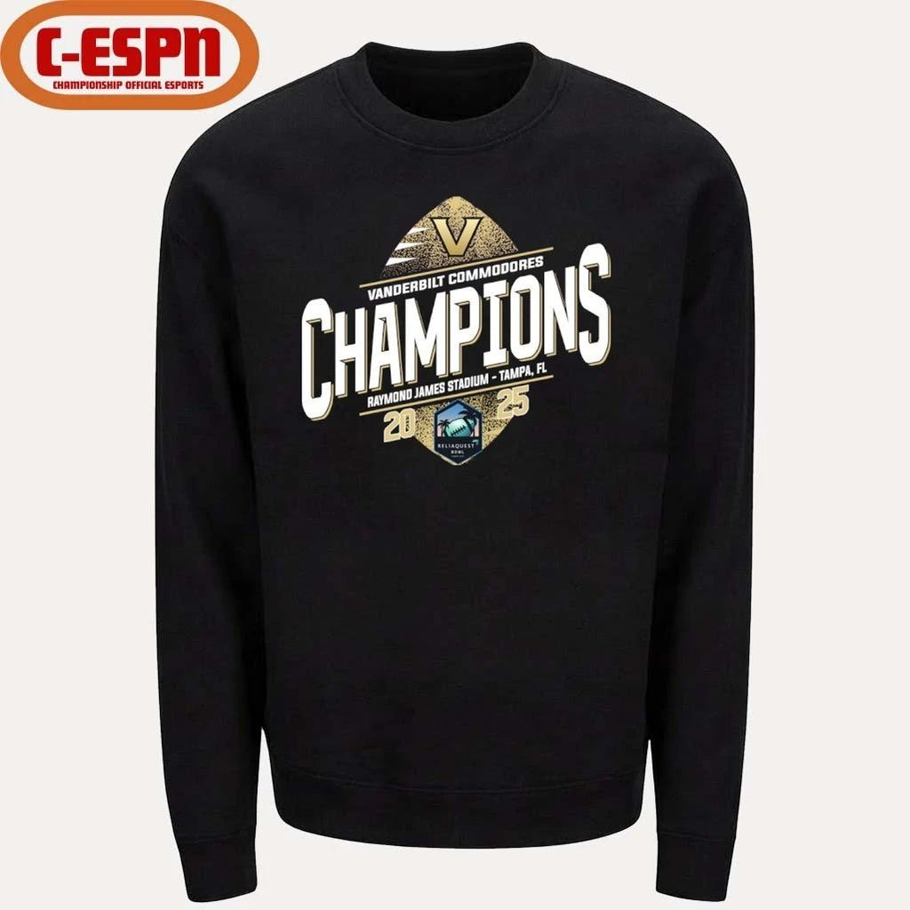 Vanderbilt Commodores Reliaquest Bowl Champions T-Shirt