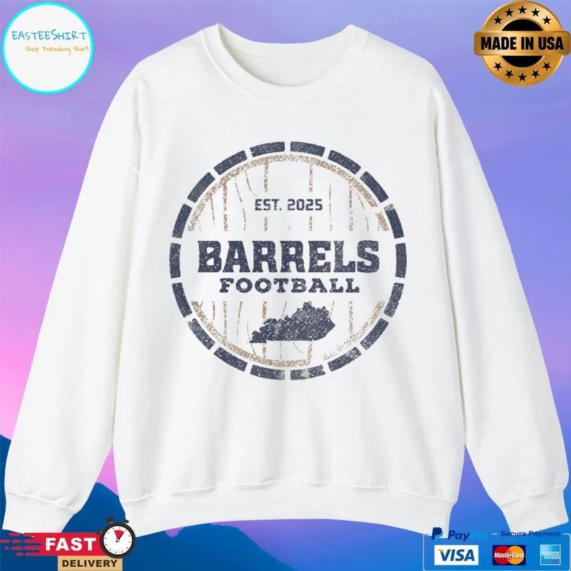 Kentucky Barrels Distillery Circle Youth Football Est 2025 T-shirts