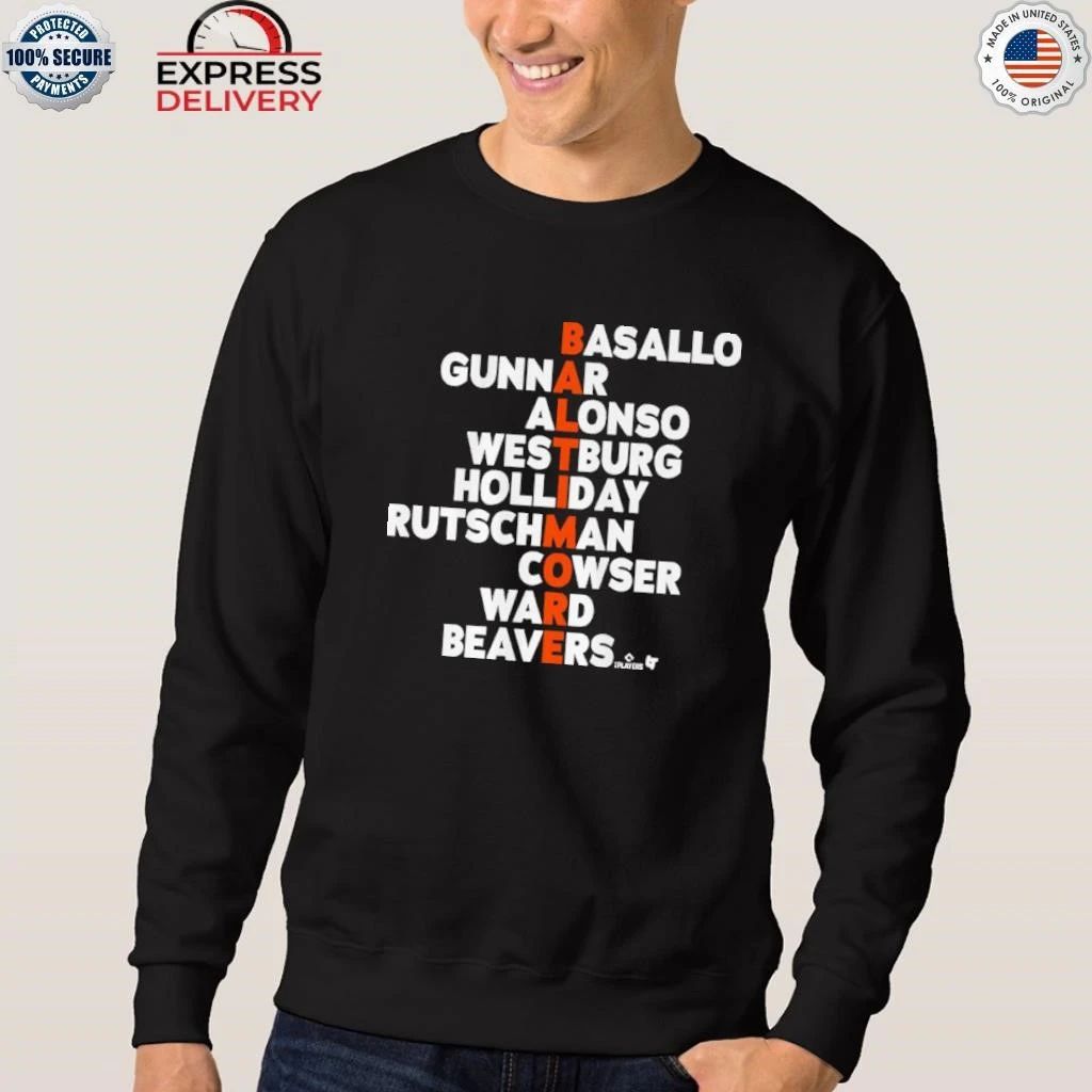 Baltimore Baseball Names 2026 Shirt