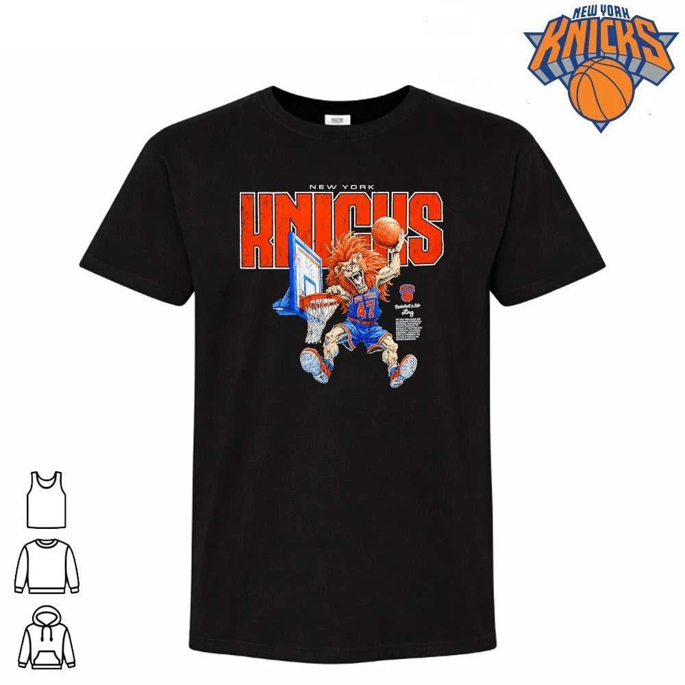 New York Knicks Lion Mascot Slam Dunk Vintage Graphic NBA Finals 2026 Shirt