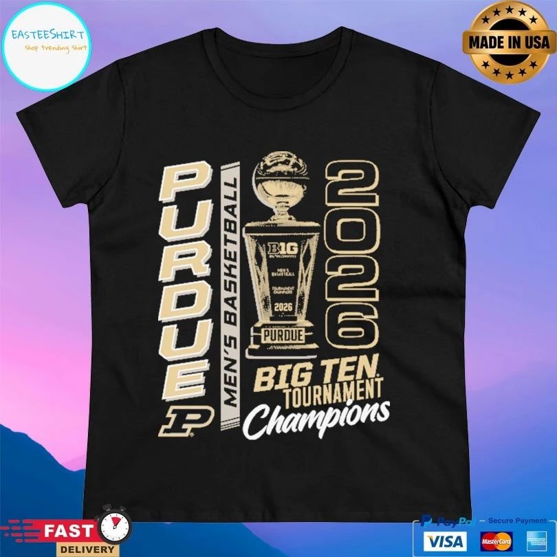 Purdue Boilermakers Men’s Basketball Big Ten Tournament Champions 2026 T-shirts