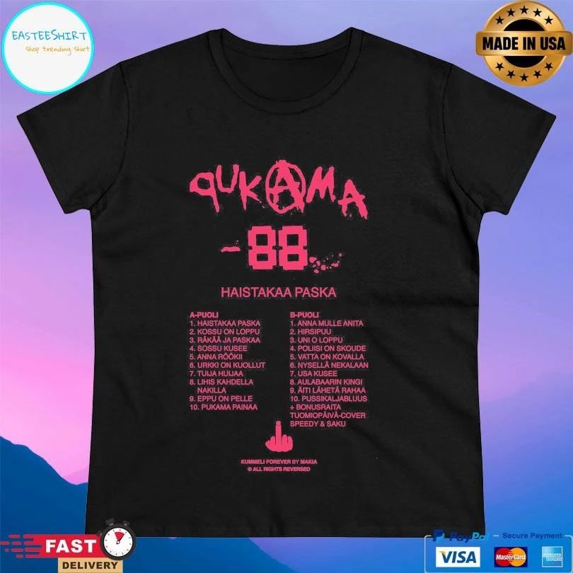 Bändi Qukama 88 Haistakaa Paska T-shirts