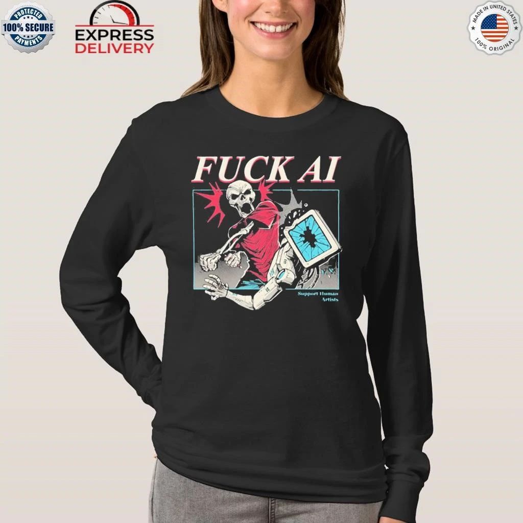 Fuck AI Support Human Artists Shirt