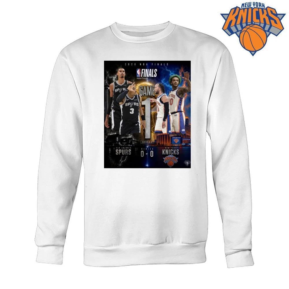 NBA Finals 2026 Game 1 San Antonio Spurs vs New York Knicks Jalen Brunson Victor Wembanyama Graphic Shirt