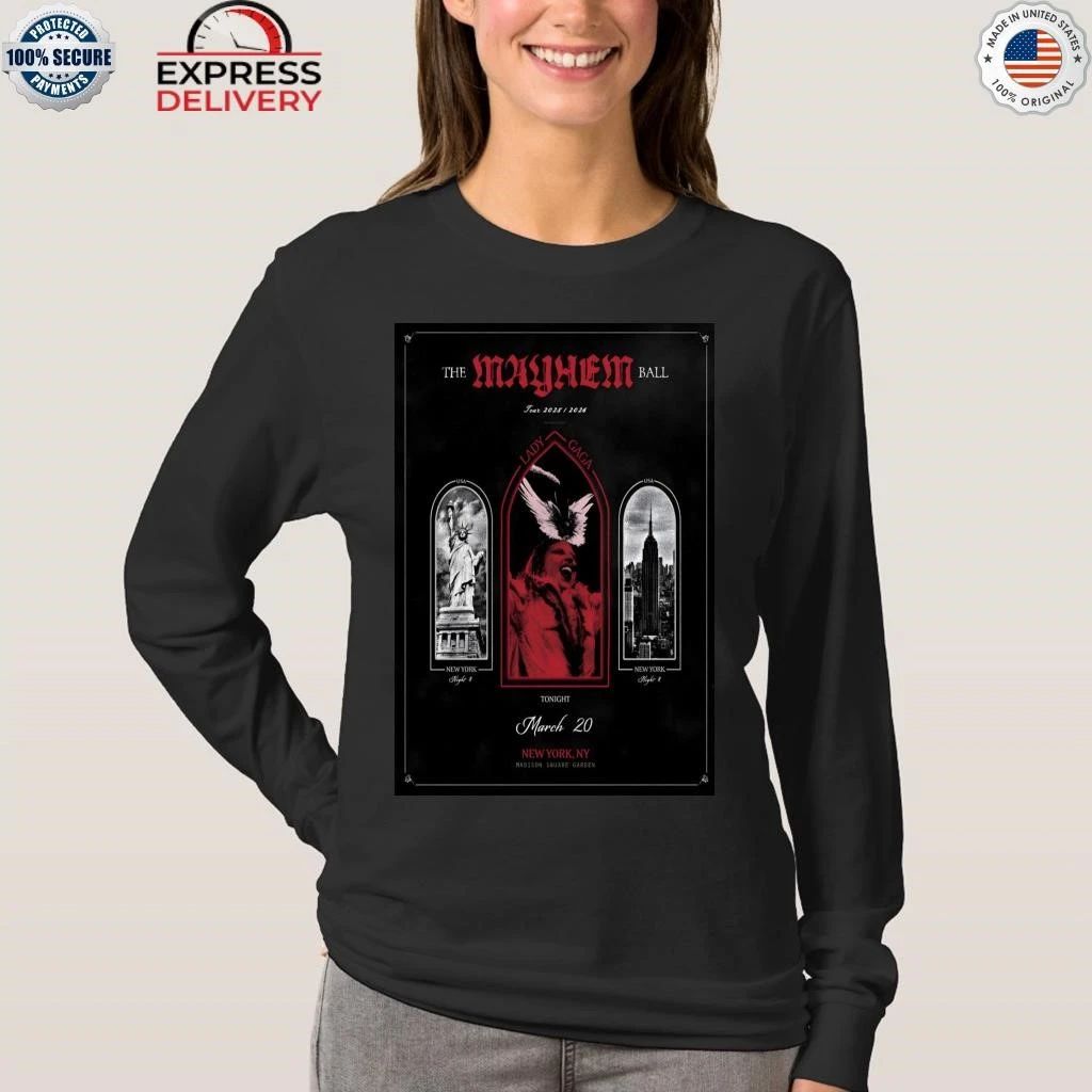 Lady Gaga Mar 20 2026 Madison Square Garden In NYC Shirt