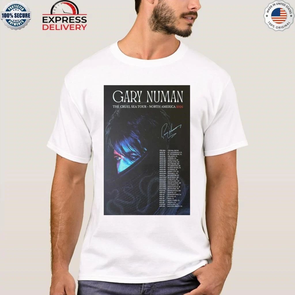 Gary Numan SIGNED 2026 Tour The Cruel Sea Shirt