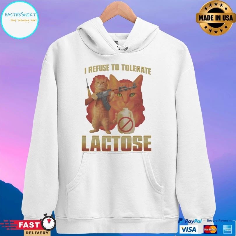 I Refuse To Tolerate Lactose It Makes My Tummy Hurt Cat T-shirts