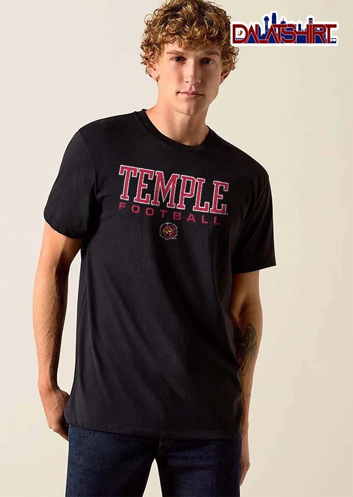 Temple Owls NCAA Football Cherry Red Bird Head Mascot Emblem shirt