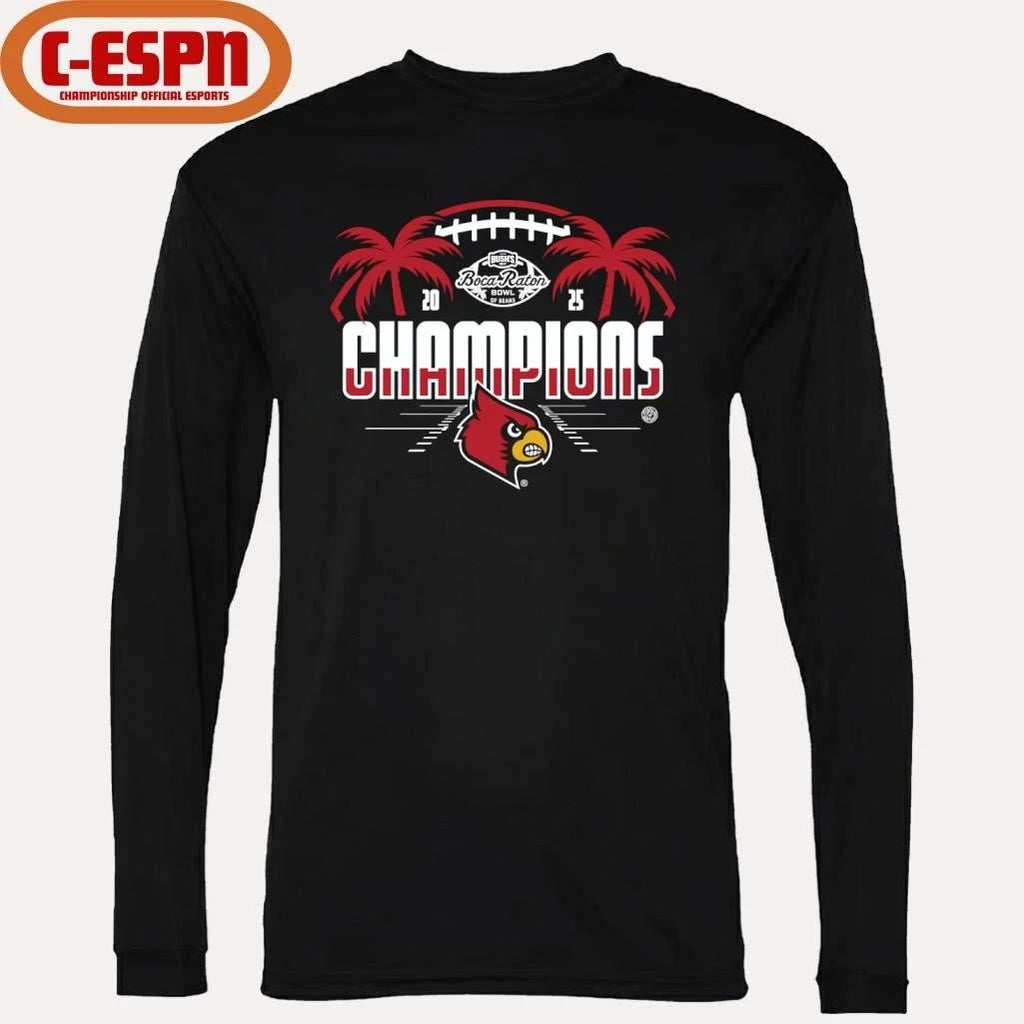 Louisville Cardinals 2025 Boca Raton Bowl Champions Shirt