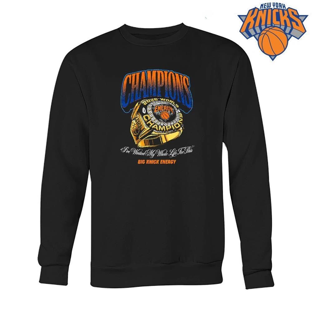 Big Knick Energy 2026 World Champions Ring Vintage Black Graphic Tee New York Knicks Champions NBA 2026 Shirt