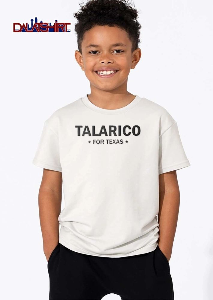 For Texas Talarico Bold Typography Flanked Small Stars shirt