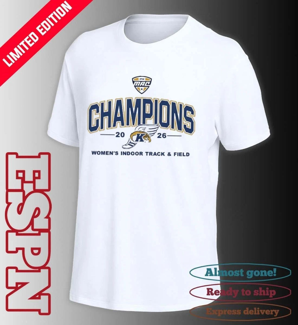 Kent State Golden Flashes 2026 MAC Women’s Indoor Track & Field Champions T-Shirt