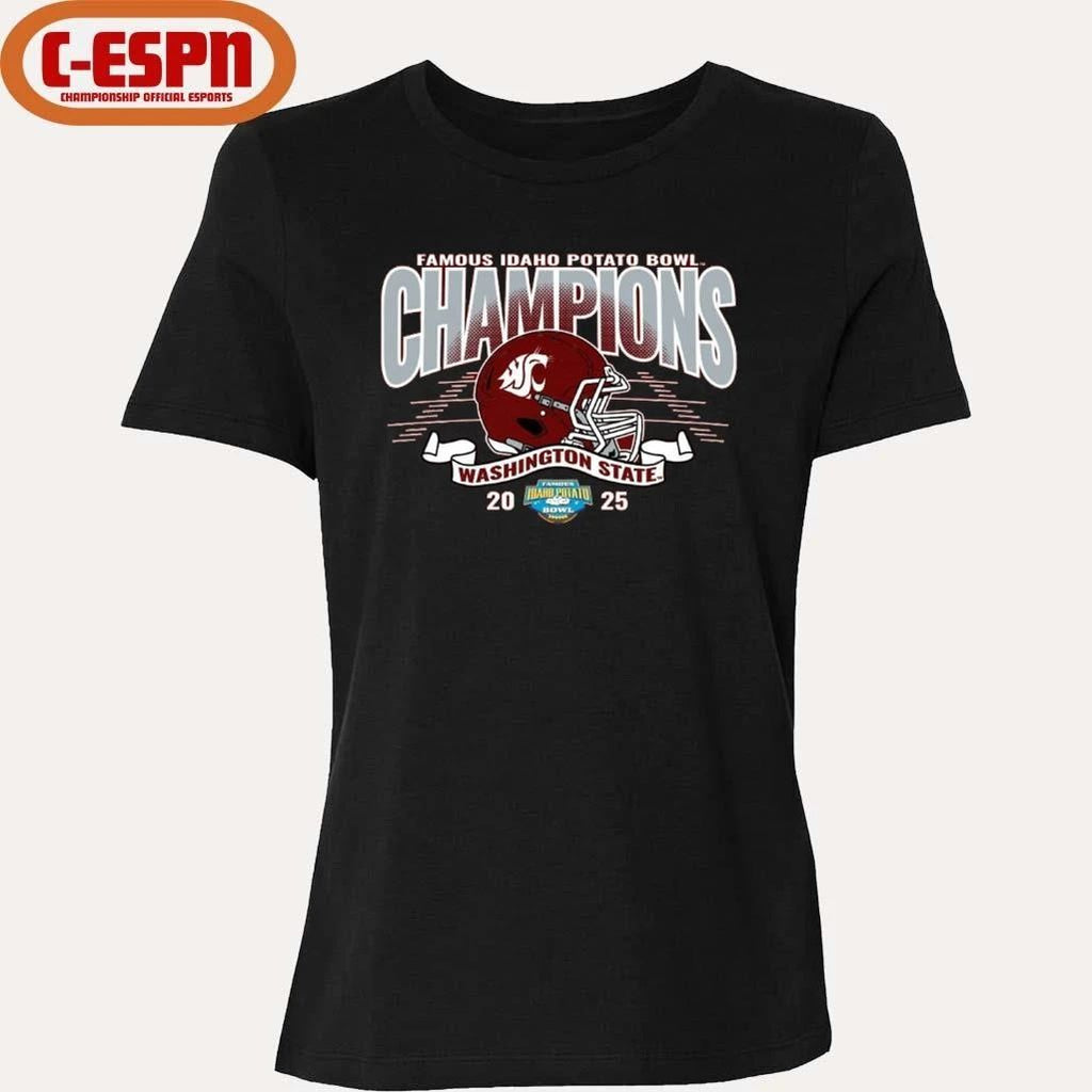 Washington State University Cougars Football 2025 Potato Bowl Champions Shirt