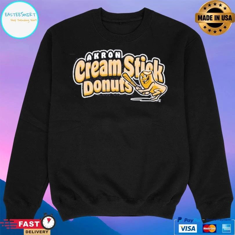 Akron Cream Stick Donuts Baseball T-shirts