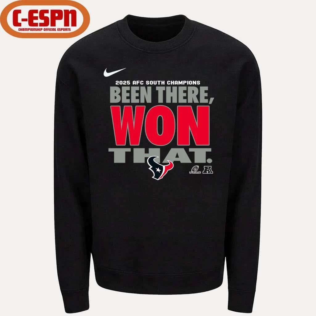 Houston Texans 2025 AFC South Champions Been There, Won That T-Shirt