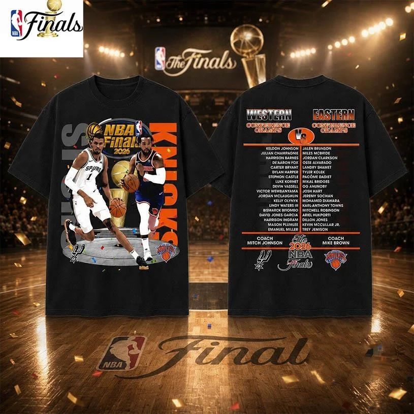 NBA Finals 2026 Spurs vs Knicks Championship Two Sided Shirt