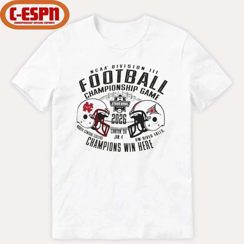 North Central Cardinals Vs UW-River Falls 2025 NCAA DIII Football Championship Game Matchup Shirt