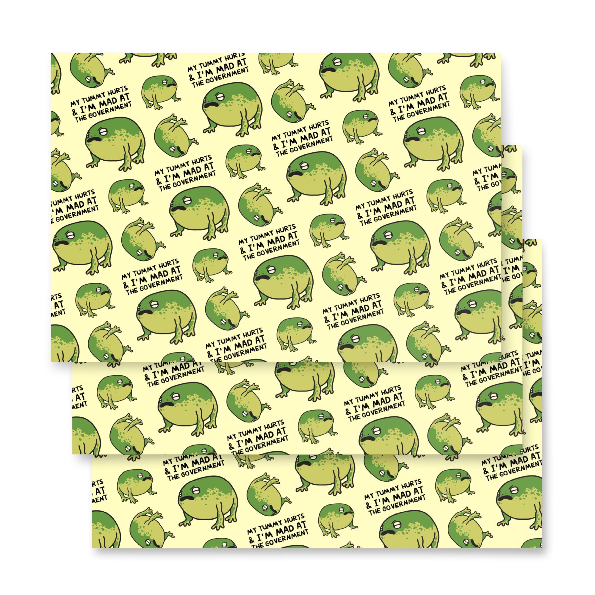 My Tummy Hurts & I'm Mad At The Government Wrapping Paper Sheets