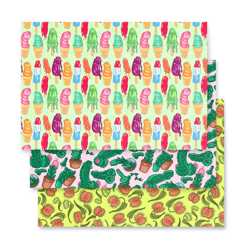 NSFW Pattern Wrapping Paper Sheets