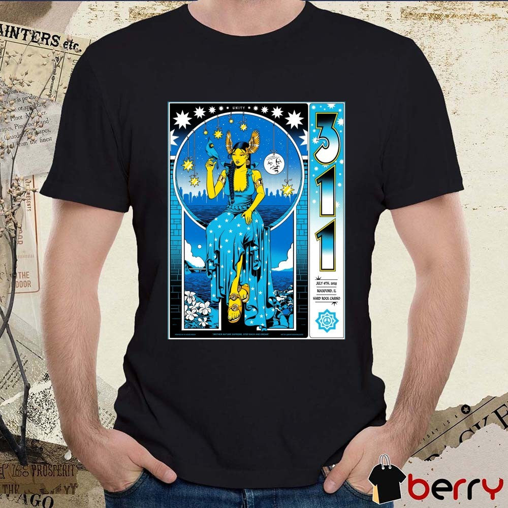 The 311 Band Concert July 6th 2025 Rockford IL Hard Rock Casino Poster t-shirt